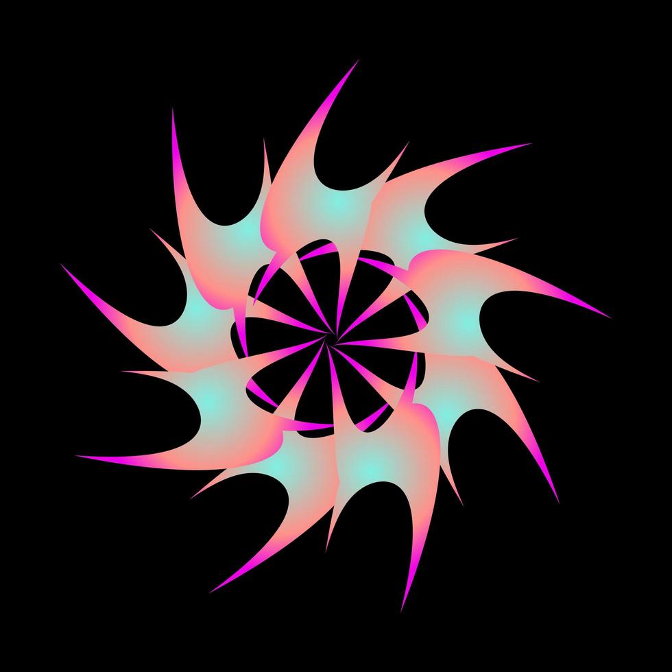 pastel fractal ster bloem circulaire vector