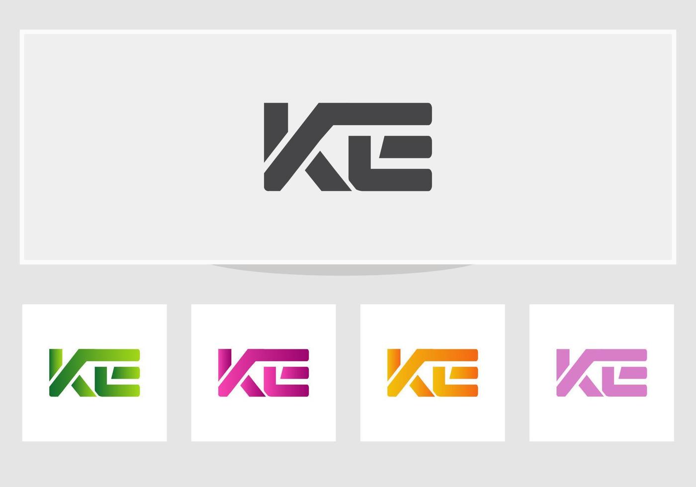 modern ke logo brief ontwerp sjabloon vector