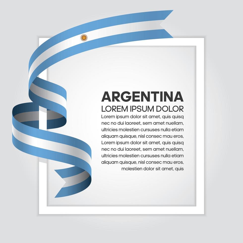 Argentinië abstract golfvlag lint vector