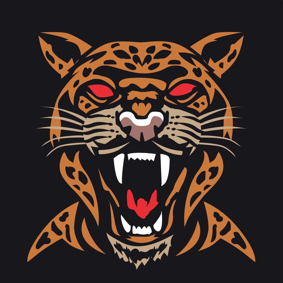 tijger illustratie. tijger logo ,kunst, icoon , symbool, tijger lijn kunst kleuren vecto vector