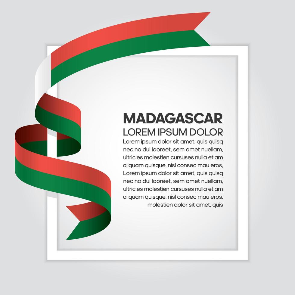 madagaskar abstract golfvlag lint vector