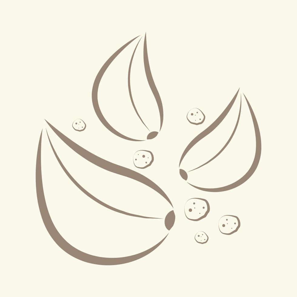 knoflook en blanco peper vector. knoflook logo ontwerp. knoflook symbool. behang. vrij ruimte voor tekst. vector