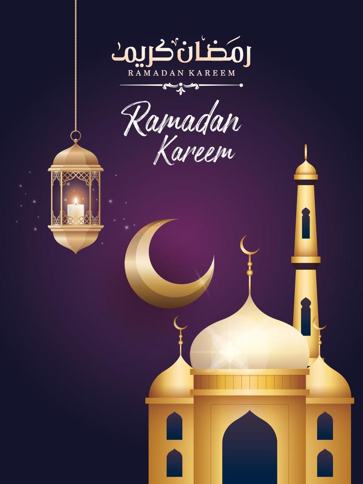 Ramadan kareem Arabisch kalligrafie, Ramadan kareem mooi groet kaart met Arabisch kalligrafie, sjabloon voor menu, uitnodiging, poster, banier, kaart voor de viering van moslim gemeenschap festival vector