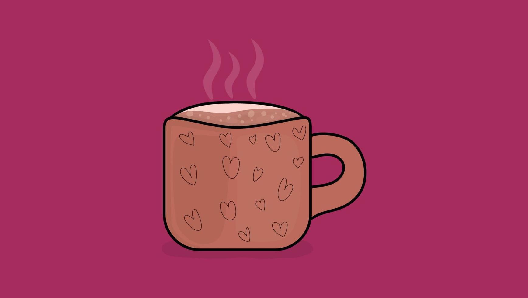 schattig koffie mok vrij vector