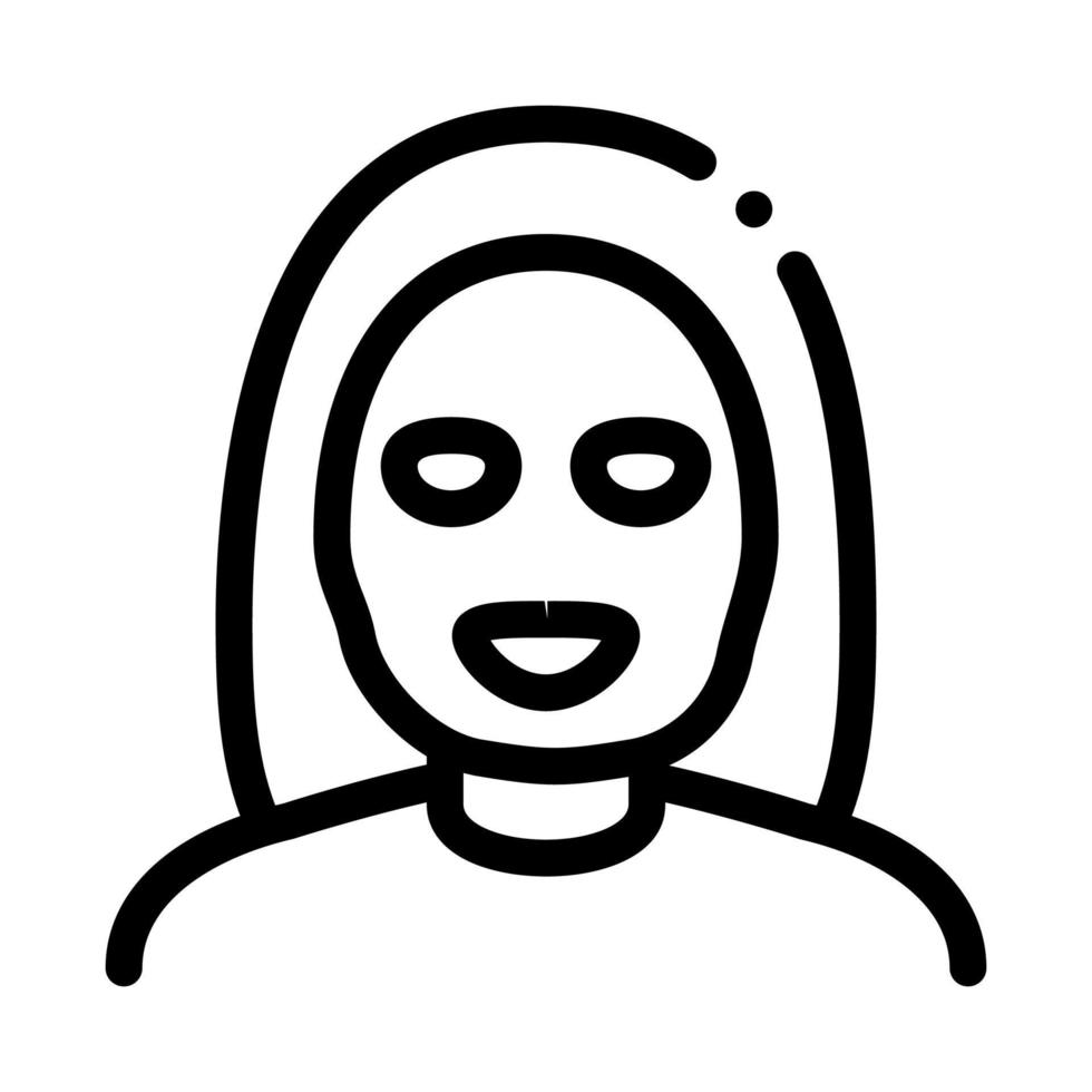 vrouw gezondheidszorg masker icoon schets illustratie vector