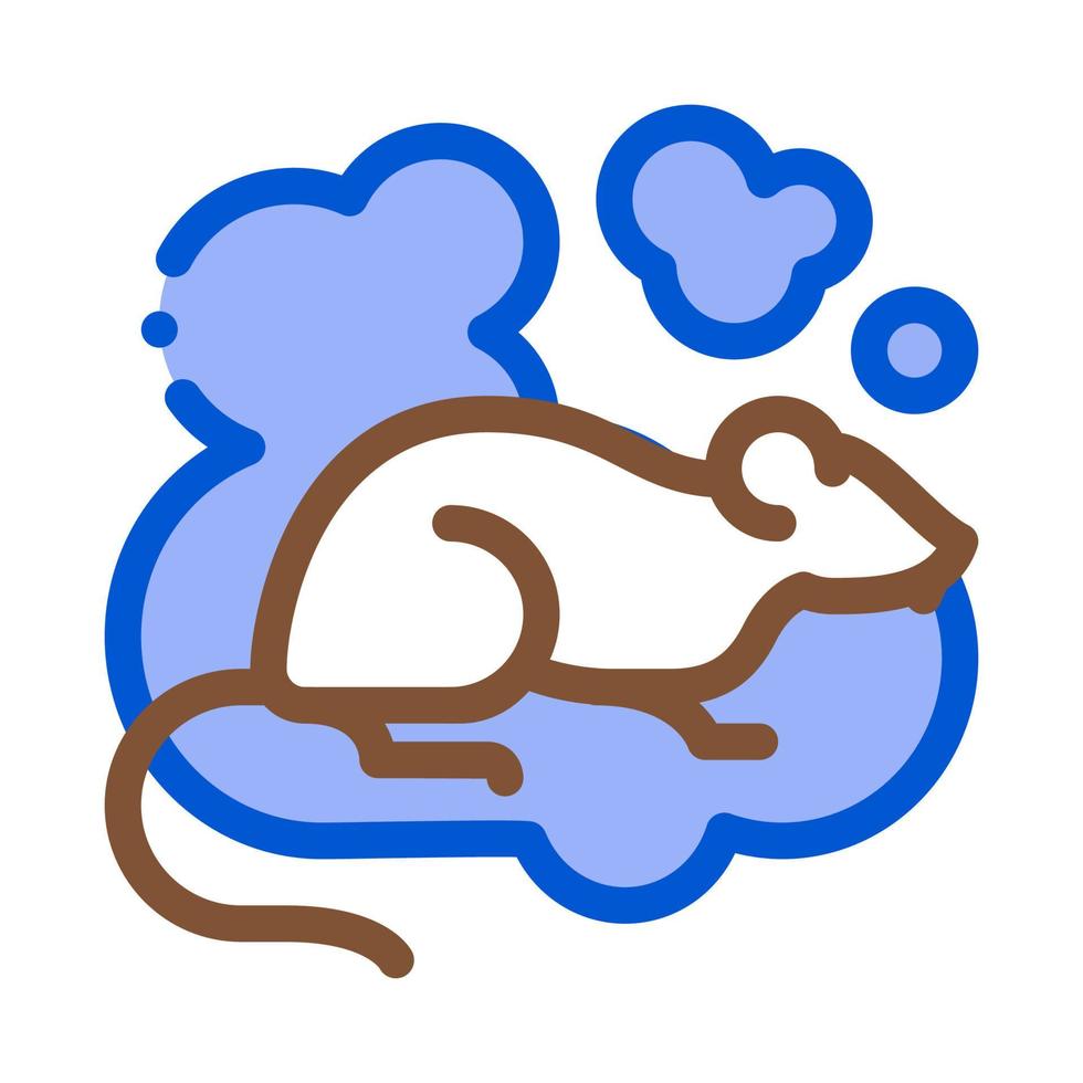 Rat in rook icoon vector schets illustratie