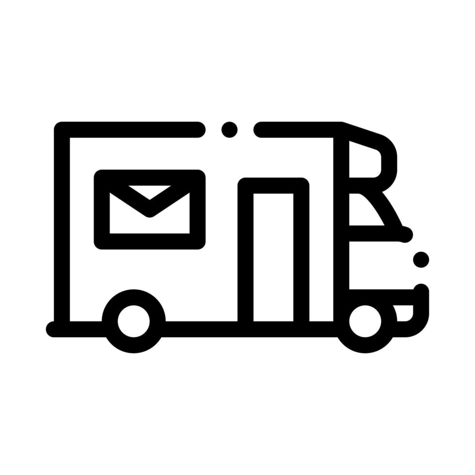 mail vrachtauto post- vervoer bedrijf icoon vector illustratie