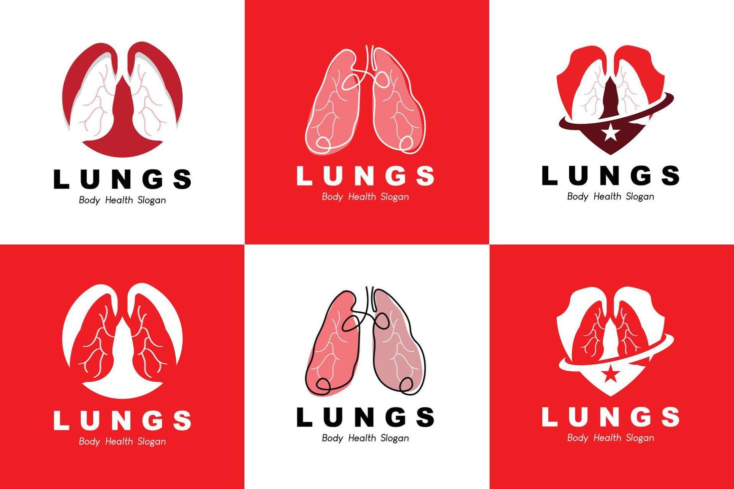 longen logo ontwerp, lichaam orgaan Gezondheid zorg vector illustratie