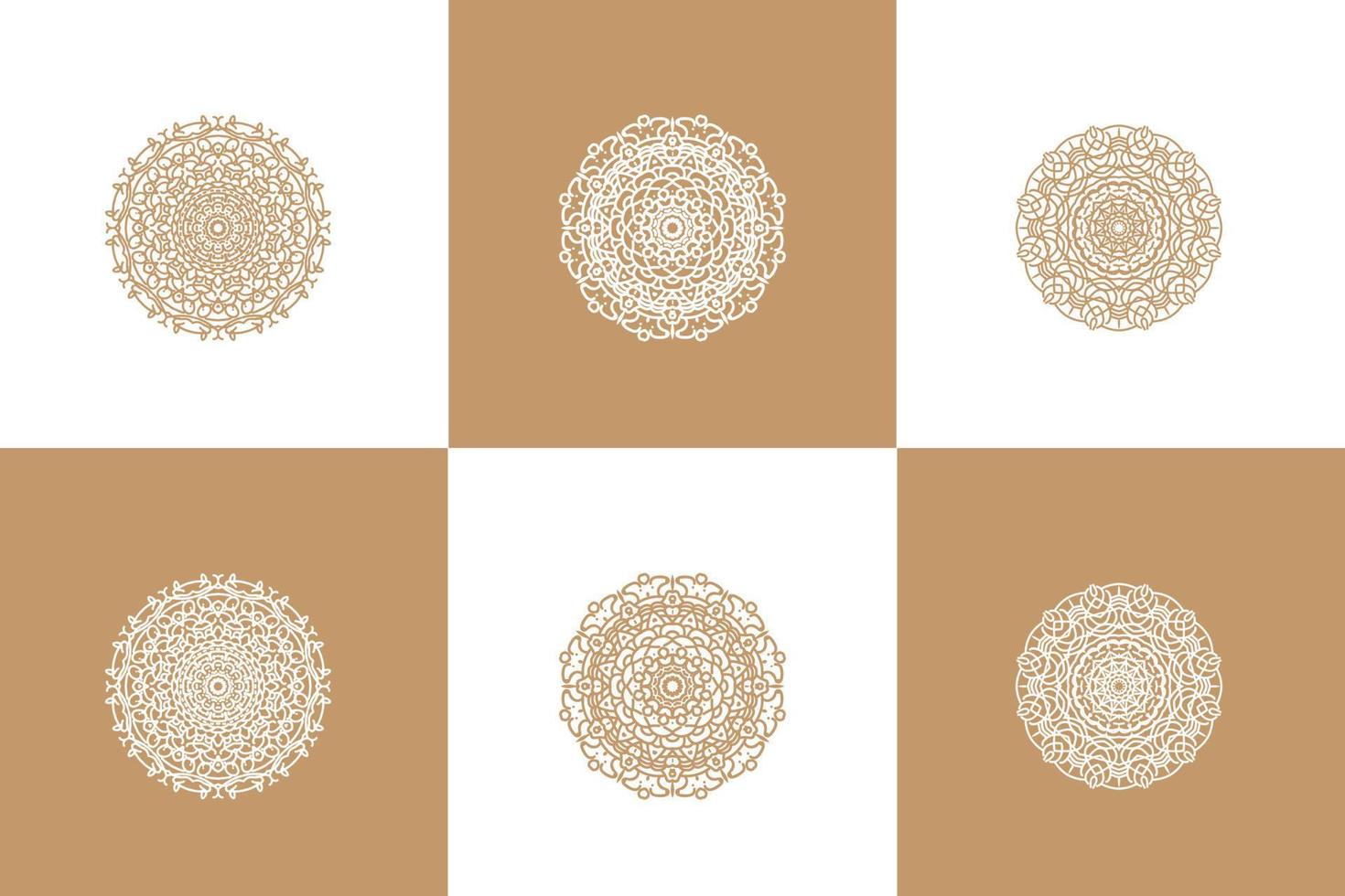 mandala bloem kunst logo achtergrondontwerp vector