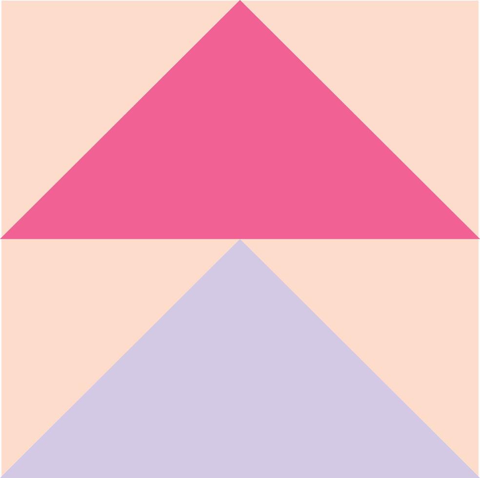 dubbele driehoeken Aan perzik achtergrond illustratie vector