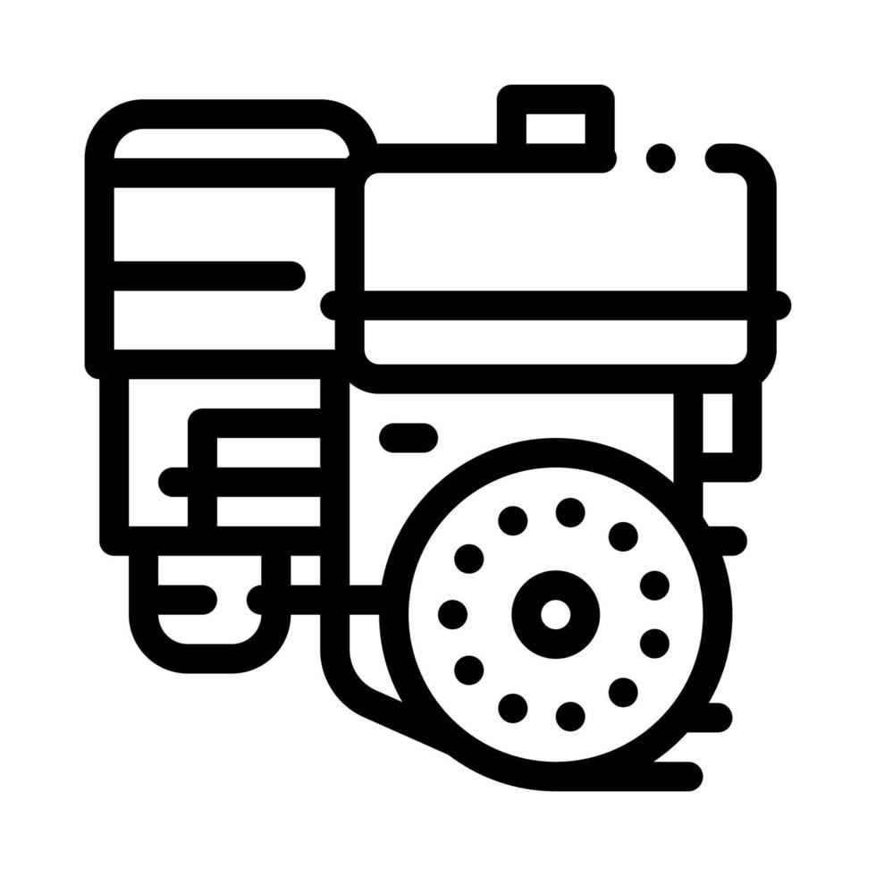 motor motor kart zwart icoon vector illustratie