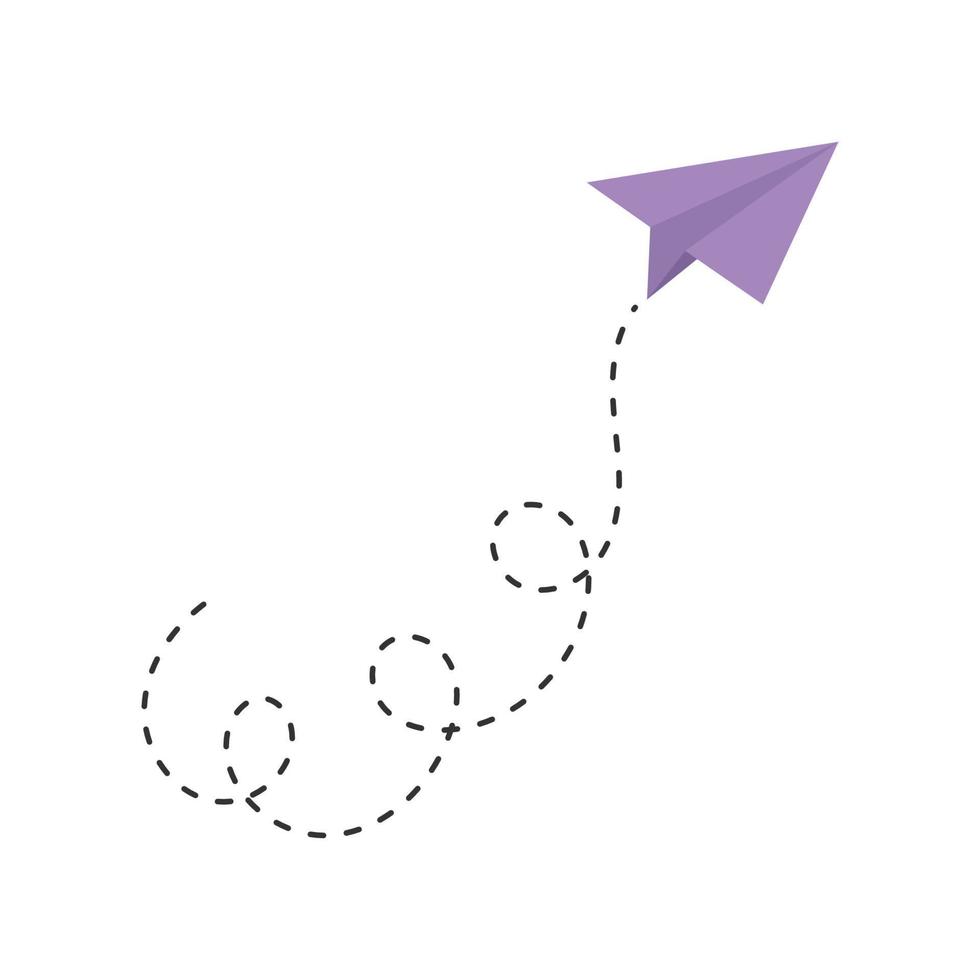 kleur papier vliegtuig icoon vector illustratie