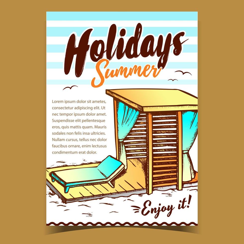 vakantie zomer strand reclame poster vector