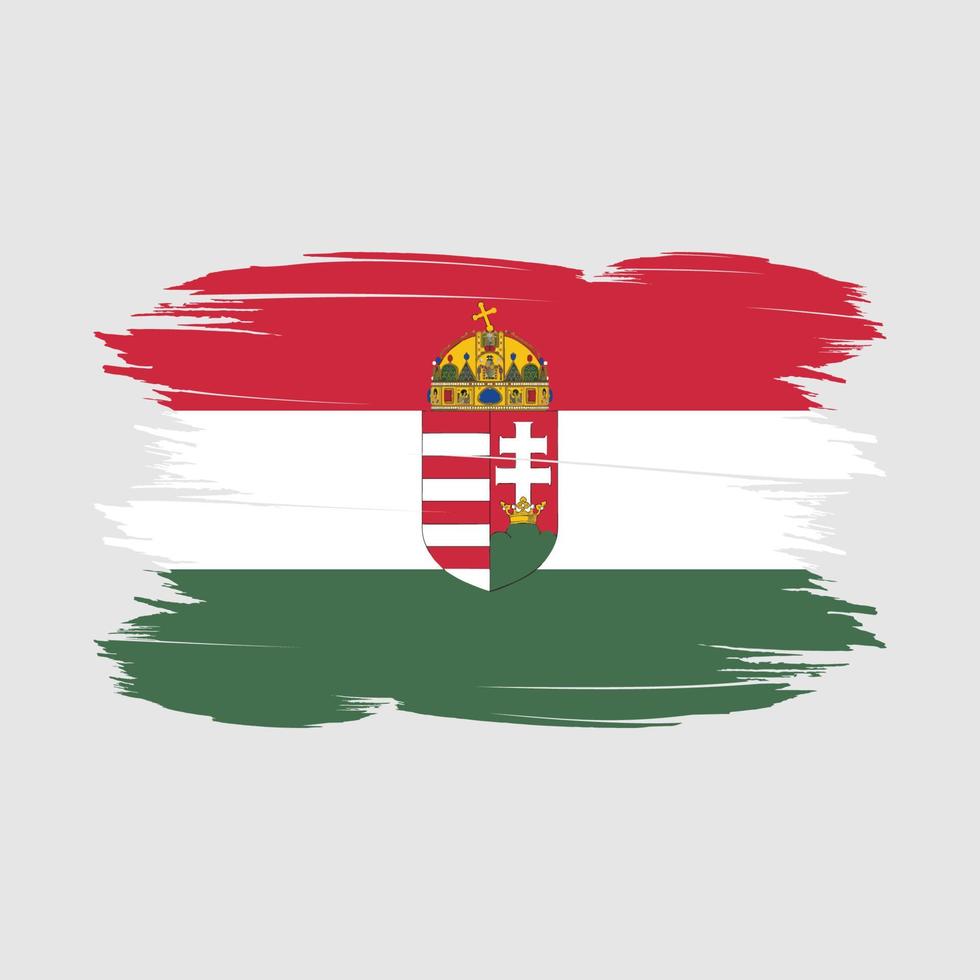 Hongarije vlag borstel vector illustratie