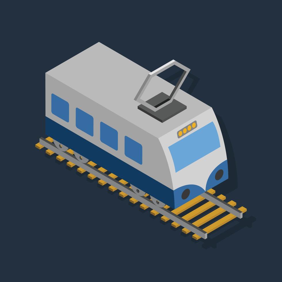 trein - isometrische 3d illustratie. vector