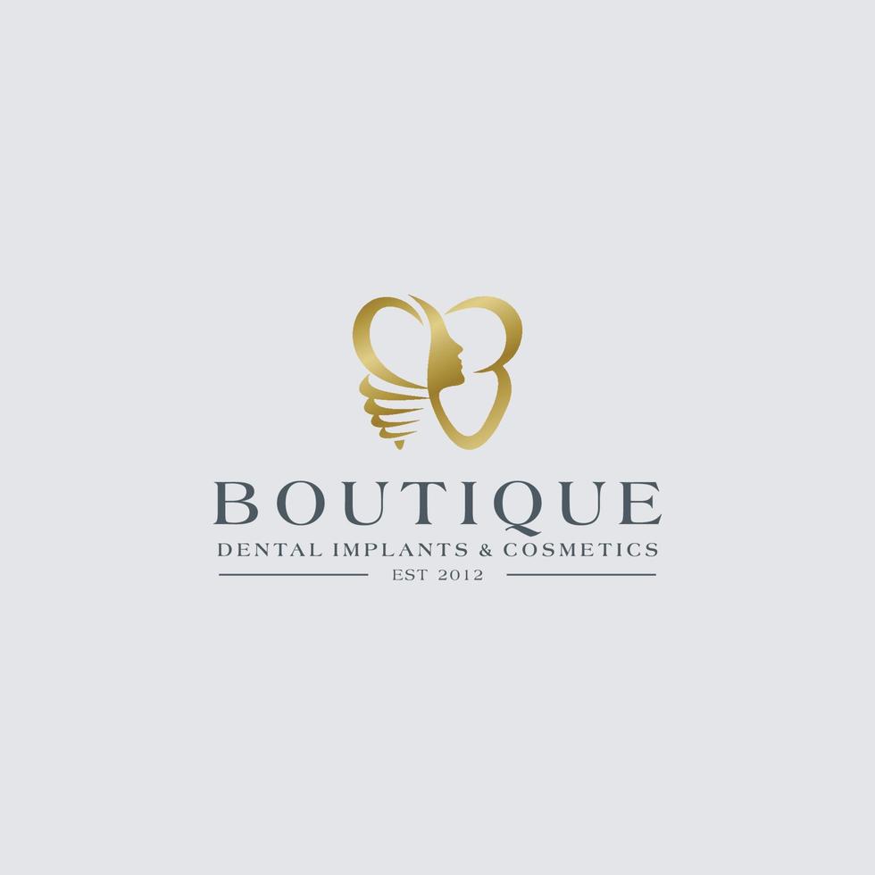 b brief luxe schoonheid gezicht logo ontwerp vector