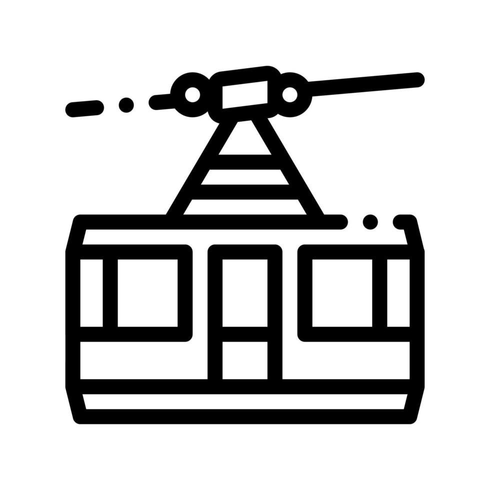 openbaar vervoer antenne optillen vector dun lijn icoon