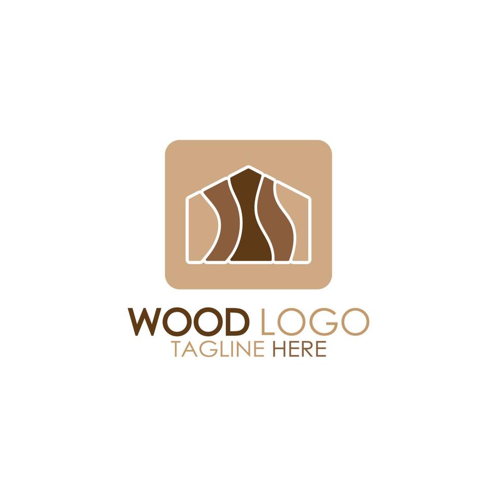 hout logo sjabloon icoon illustratie ontwerp vector, gebruikt voor hout fabrieken, hout plantages, log verwerken, hout meubilair, hout magazijnen met een modern minimalistische concept vector