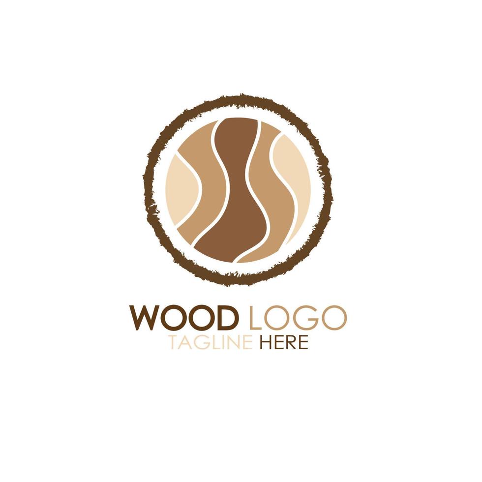 hout logo sjabloon icoon illustratie ontwerp vector, gebruikt voor hout fabrieken, hout plantages, log verwerken, hout meubilair, hout magazijnen met een modern minimalistische concept vector