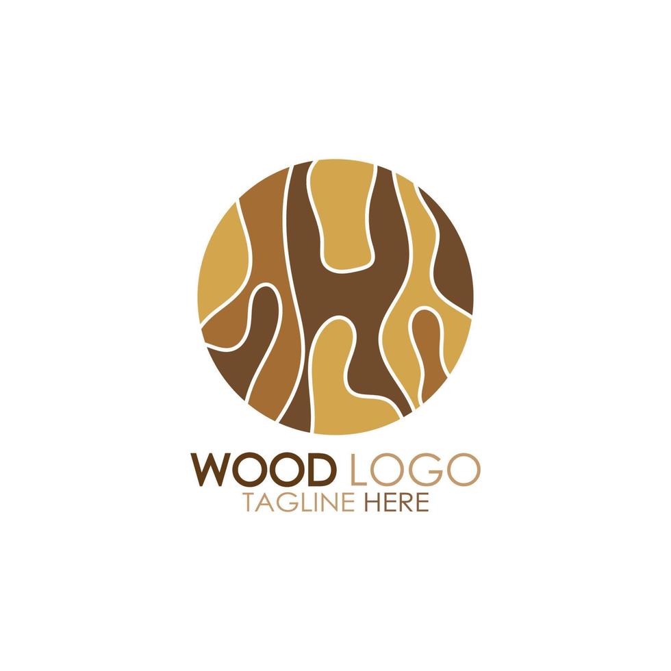 hout logo sjabloon icoon illustratie ontwerp vector, gebruikt voor hout fabrieken, hout plantages, log verwerken, hout meubilair, hout magazijnen met een modern minimalistische concept vector