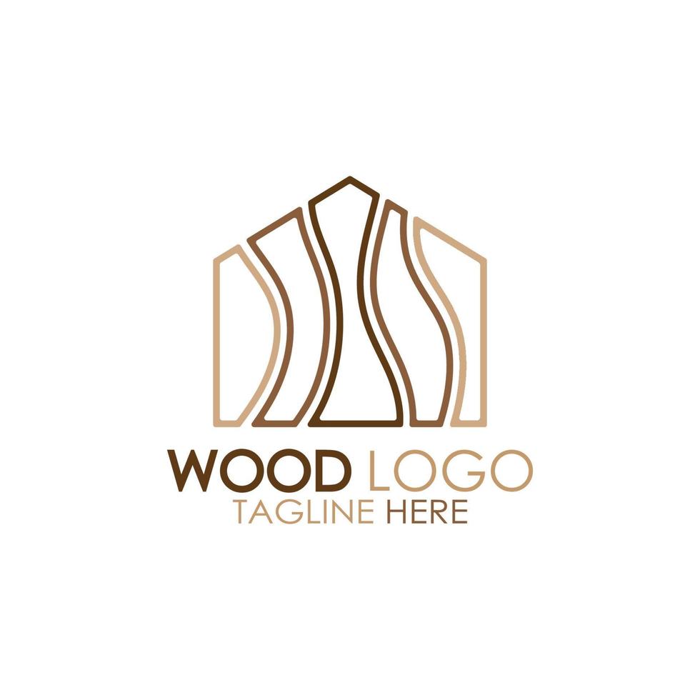 hout logo sjabloon icoon illustratie ontwerp vector, gebruikt voor hout fabrieken, hout plantages, log verwerken, hout meubilair, hout magazijnen met een modern minimalistische concept vector