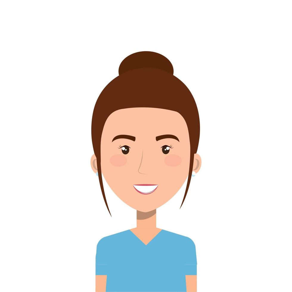 vrouw paramedicus avatar karakter icoon vector