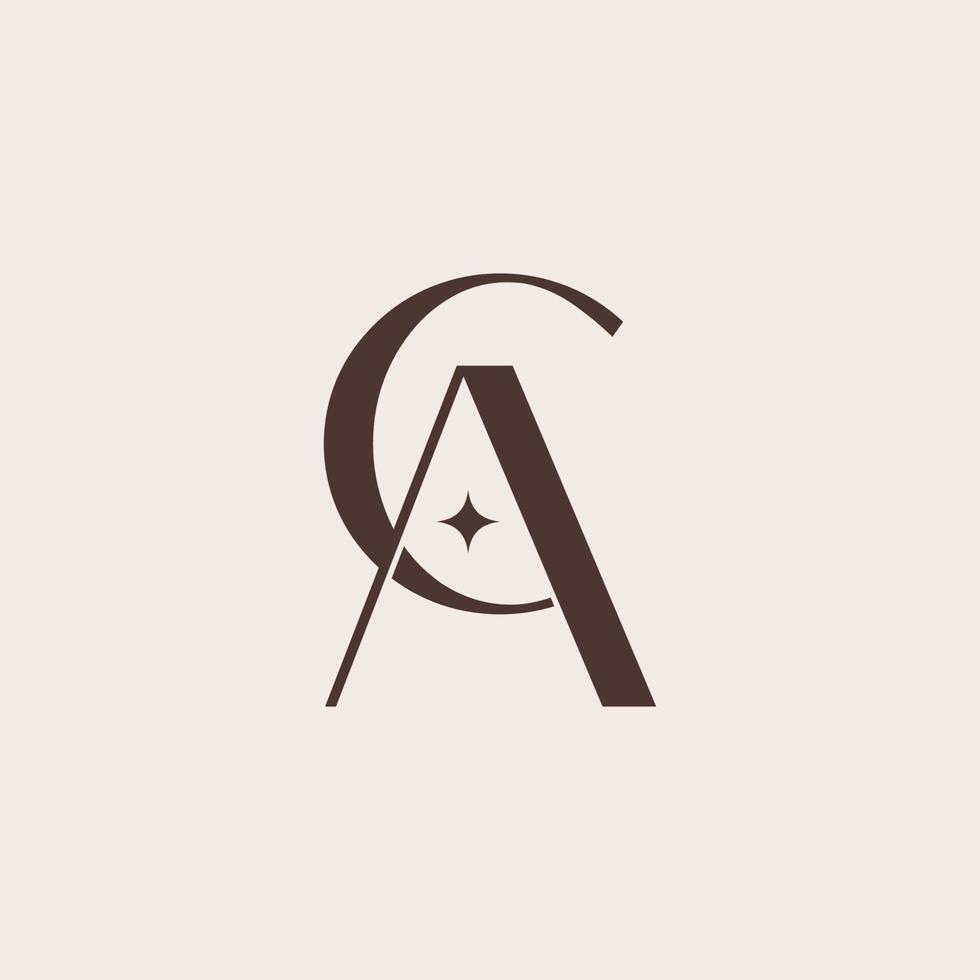 schoonheid mode elegant monogram ca of ac vector