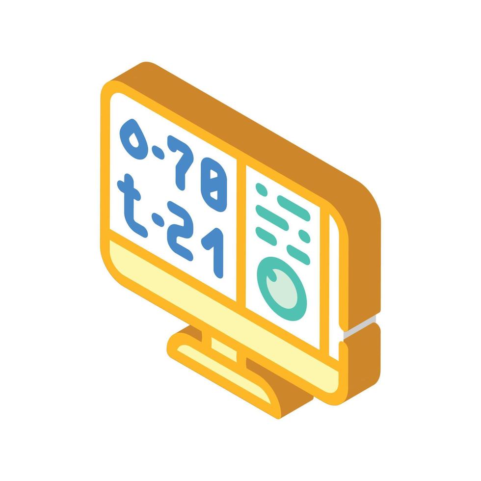 temperatuur en vochtigheid controle isometrische icoon vector illustratie