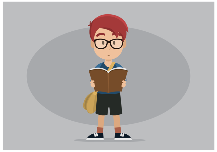 Gratis Bookworm karakter Vector