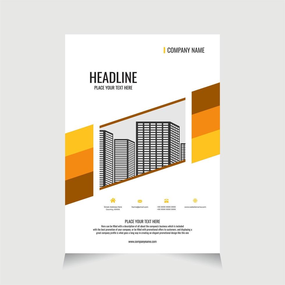 flyer sjabloon corporate voor promotie brochure, corporate business flyer brochure poster pamflet cover ontwerp lay-out achtergrond - onroerend goed vector