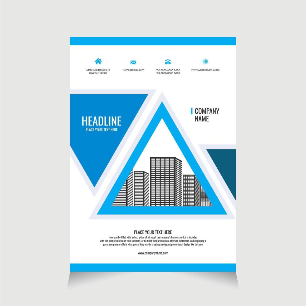 flyer sjabloon corporate voor promotie brochure, corporate business flyer brochure poster pamflet cover ontwerp lay-out achtergrond - onroerend goed vector