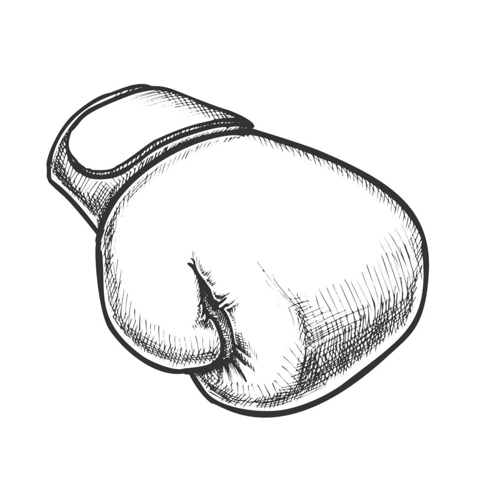 boksen handschoen beschermen Sportkleding monochroom vector