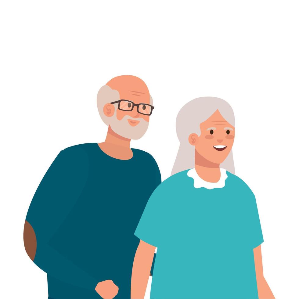 oma en opa avatar vector design