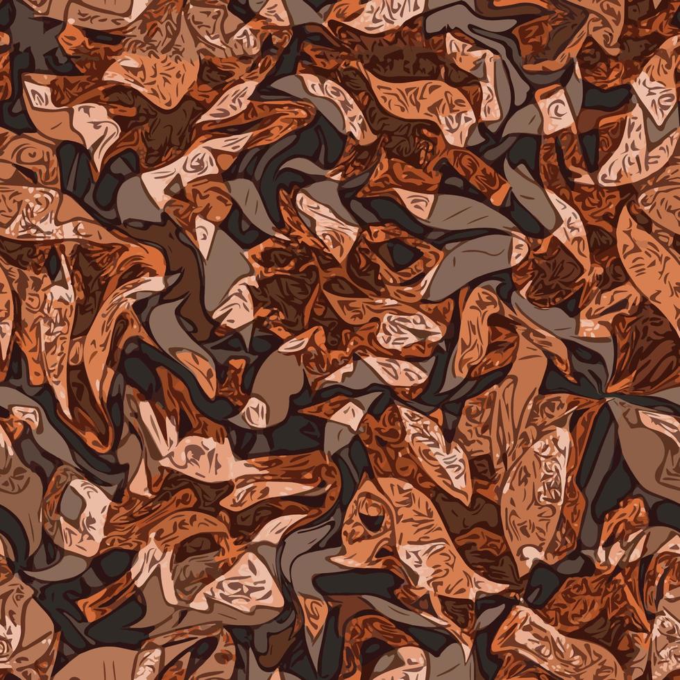 camouflage vector naadloos patroon met sepia kleuren