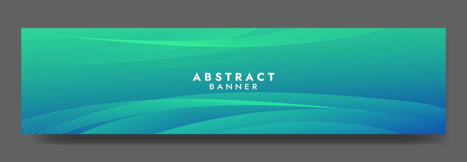 sjabloon voor abstracte groene vloeiende golfbanner vector