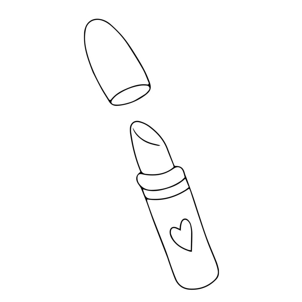 tekening illustratie van vrouwen lippenstift icoon, vector, bedenken vector