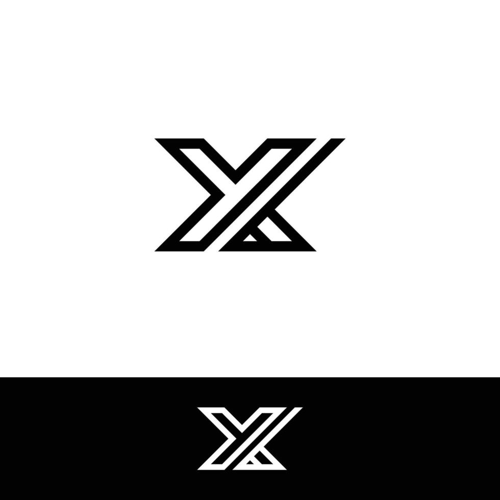 bedrijf zakelijke brief X of xy logo ontwerp sjabloon vector