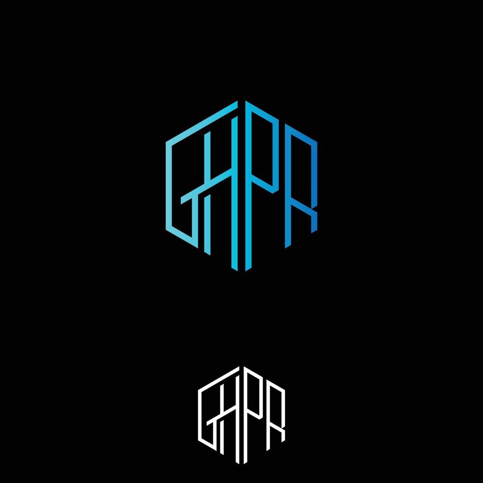ghpr logo eerste brief ontwerp sjabloon vector ontwerp symbool