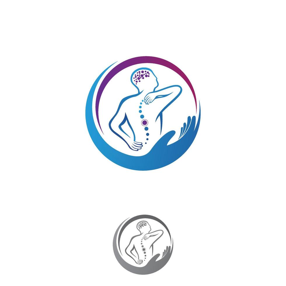 creatief chiropractie concept logo ontwerp sjabloon voor uw het beste bedrijf symbool vector