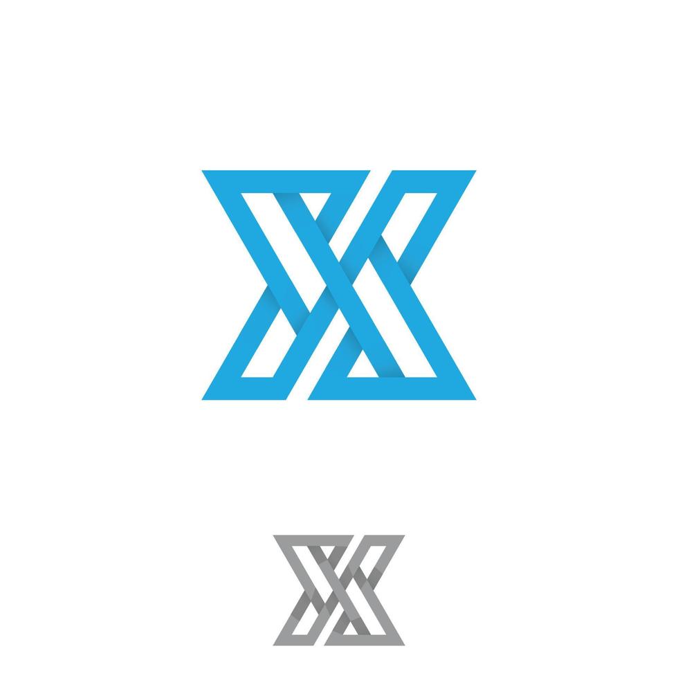 typografie brief X voor element ontwerp vector