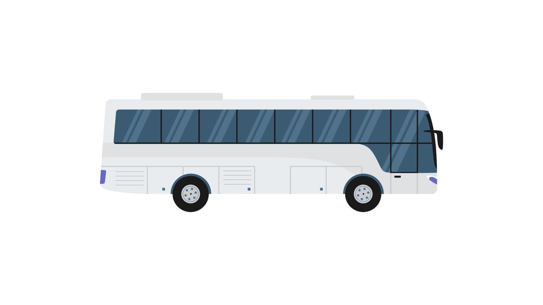 groot wit bus geïsoleerd Aan wit achtergrond. vector