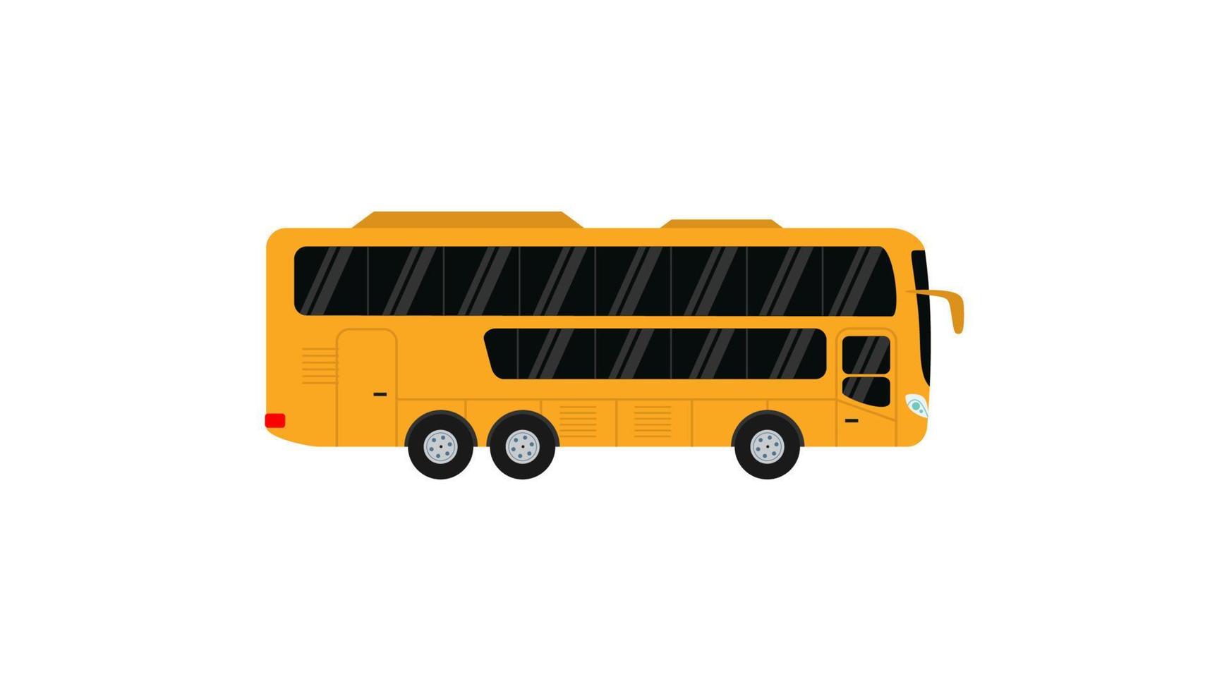 groot geel bus geïsoleerd Aan wit achtergrond. vector