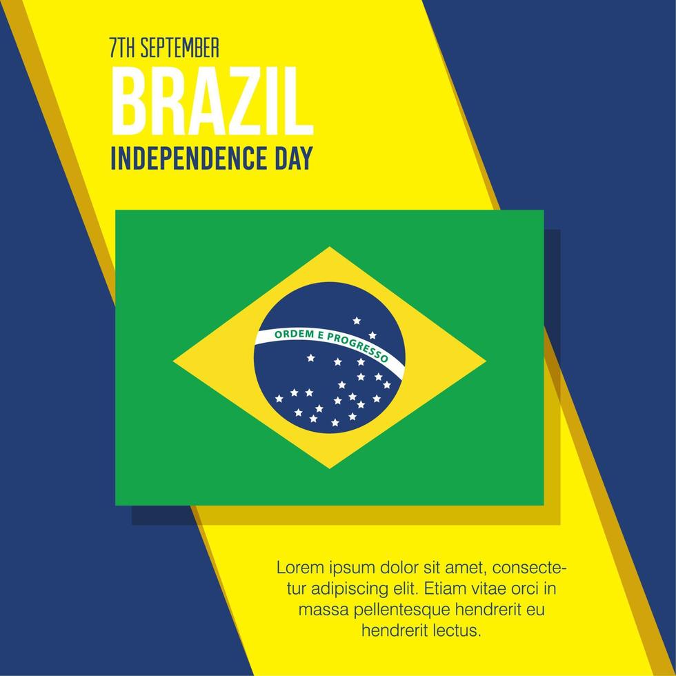 7 september, banier van viering Brazilië onafhankelijkheid dag vector
