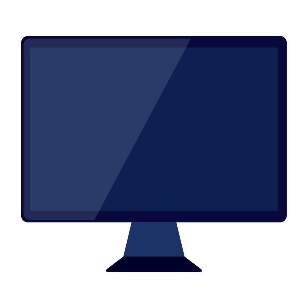 computerscherm geïsoleerd op een witte achtergrond vector