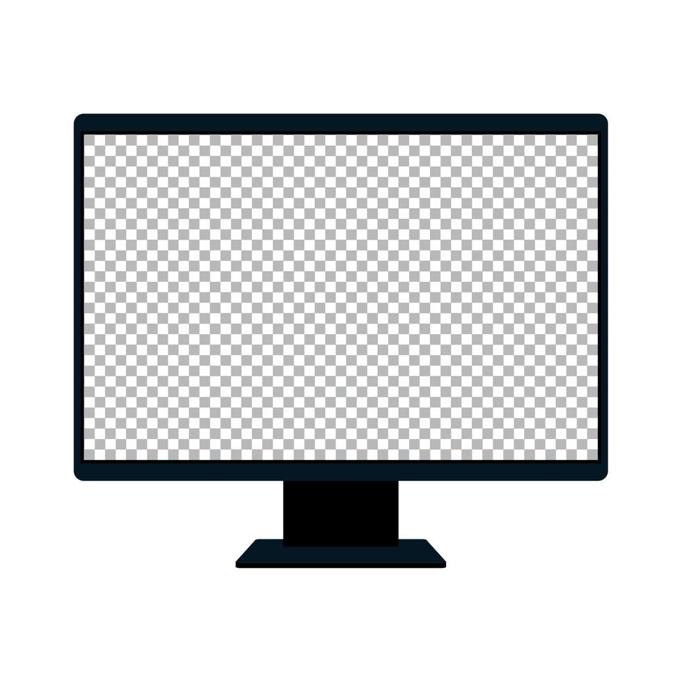 computerscherm geïsoleerd op een witte achtergrond vector