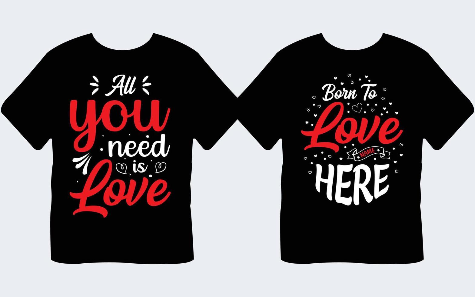 Valentijnsdag dag typografie t-shirt ontwerp bundel vector