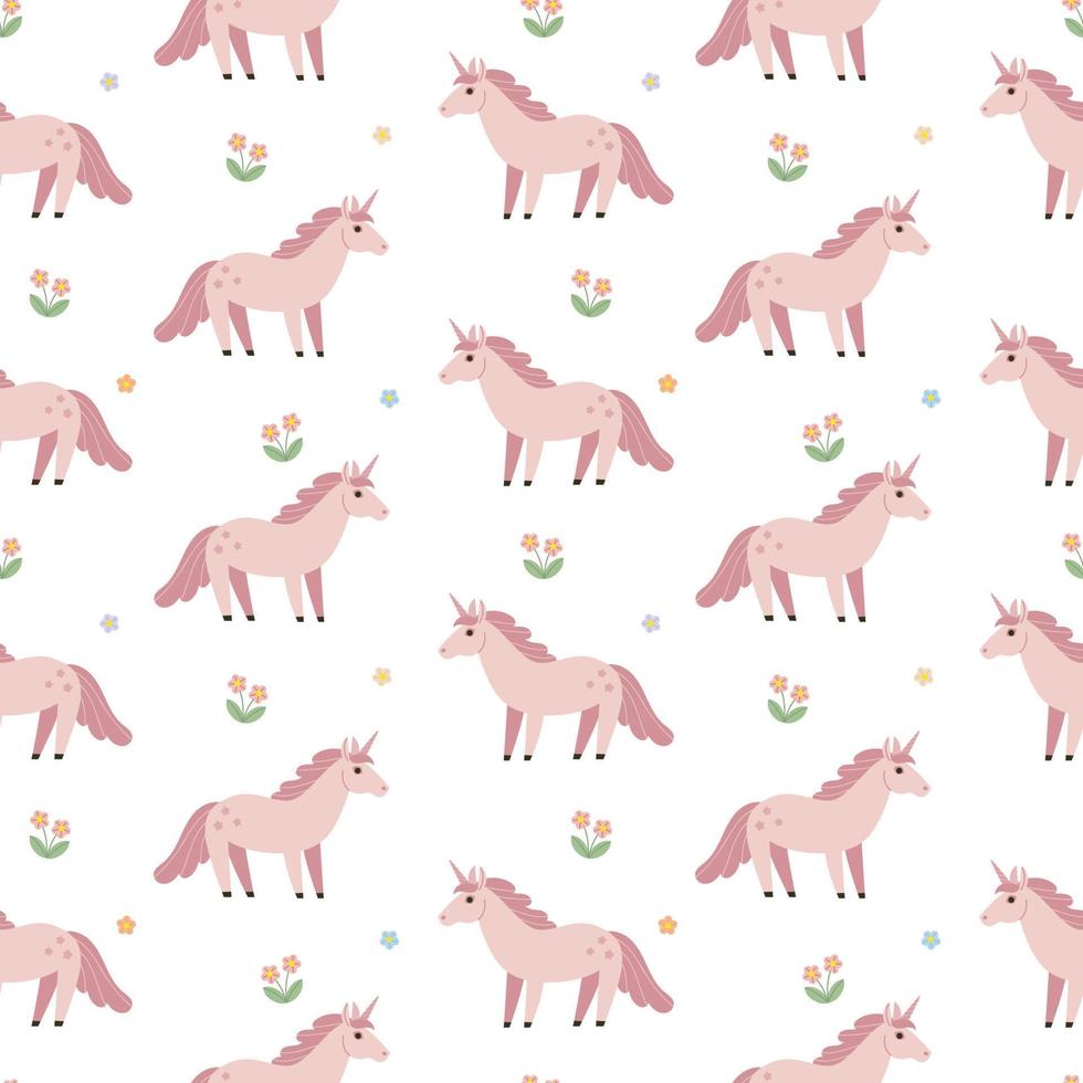 roze eenhoorn naadloos patroon vector