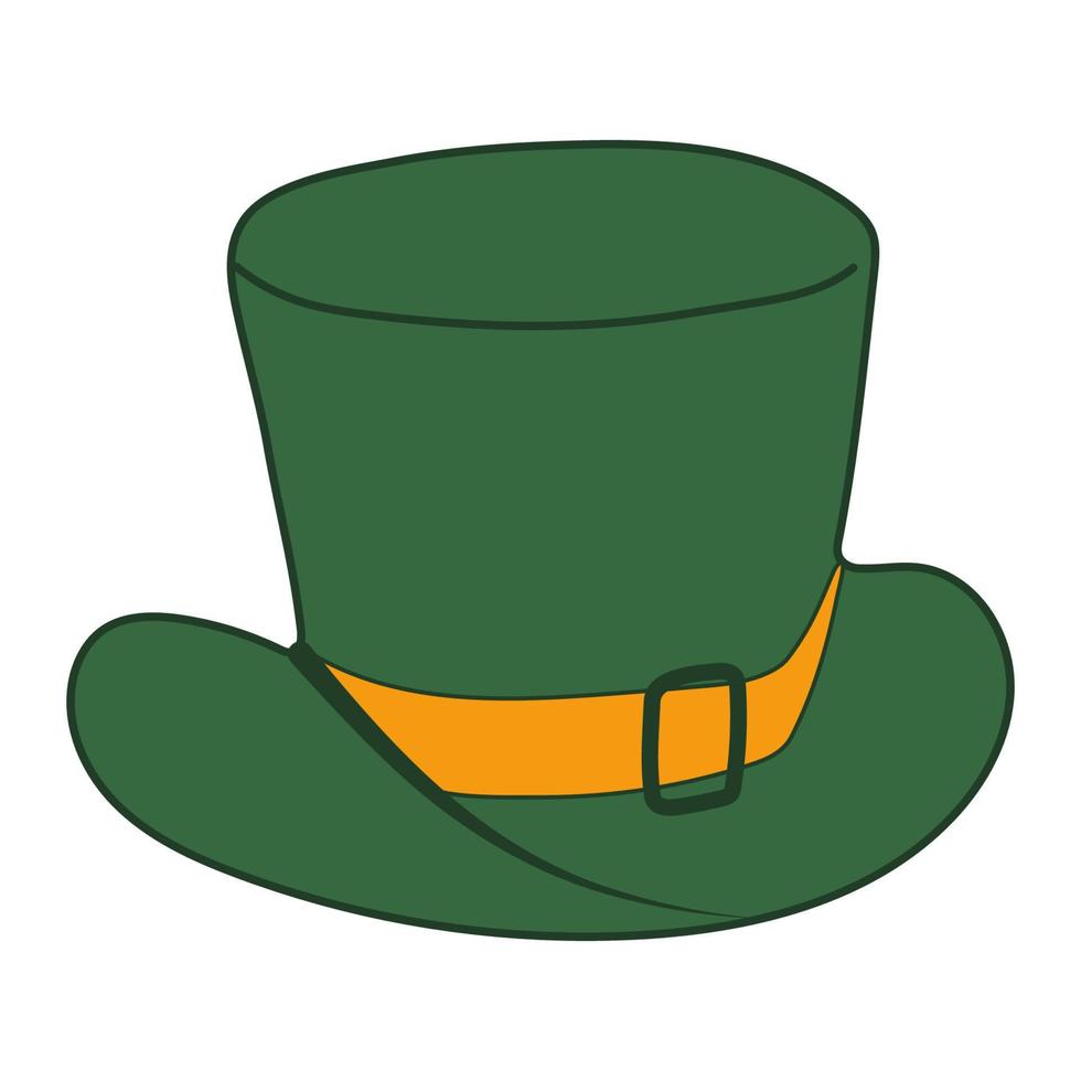 st Patrick dag symbool elf van Ierse folklore hoed. vector. clip art beeld geïsoleerd Aan achtergrond vector