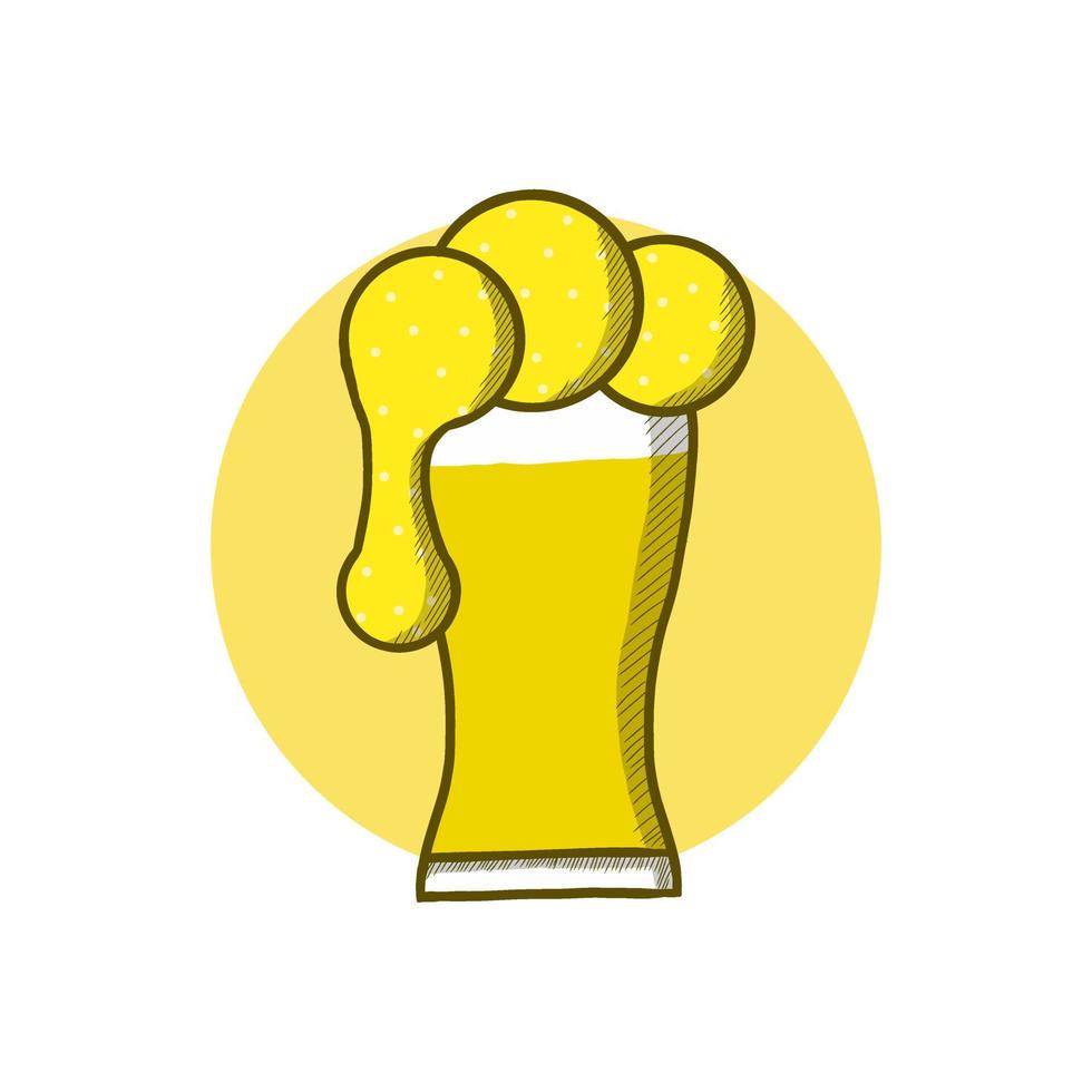 bier glas logo wijnoogst vector ontwerp. drinken en partij alcohol symbool illustratie. mok alcohol icoon symbool