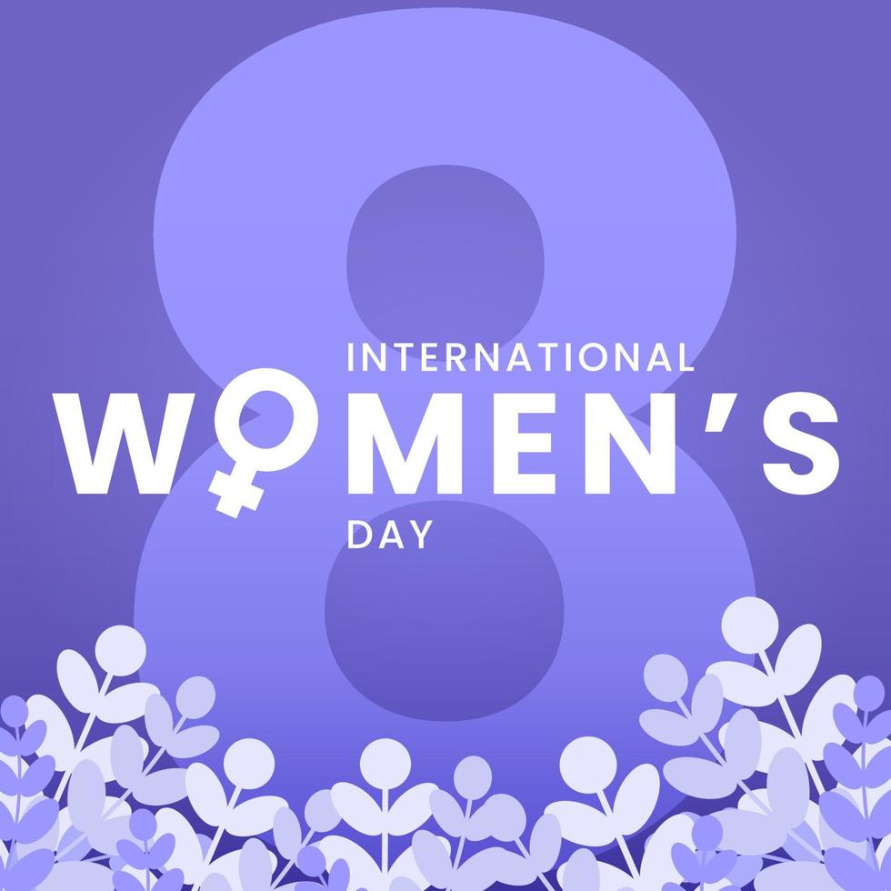Internationale vrouwen dag met blauw achtergrond. 3d 8e maart. vector